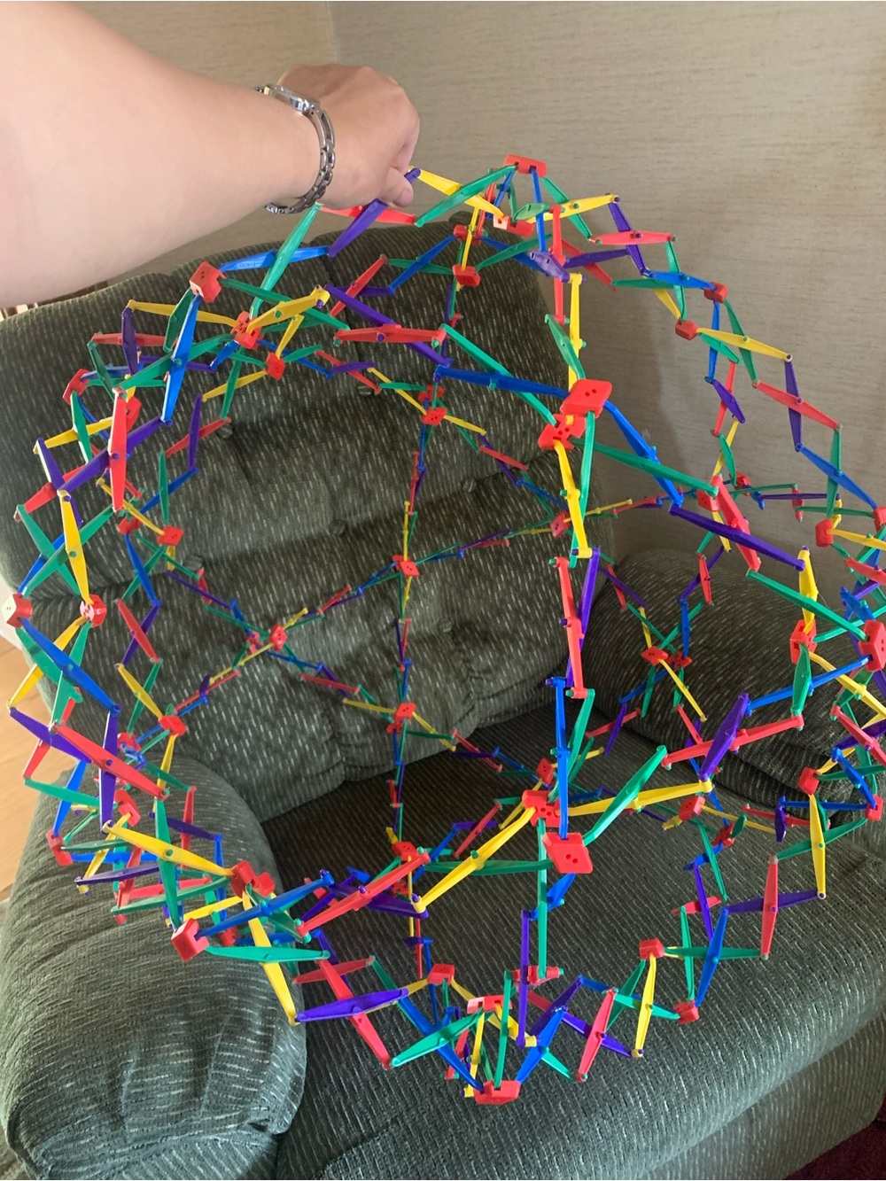 Expandable Colorful Plastic Toy Sphere - Picture 3 of 3